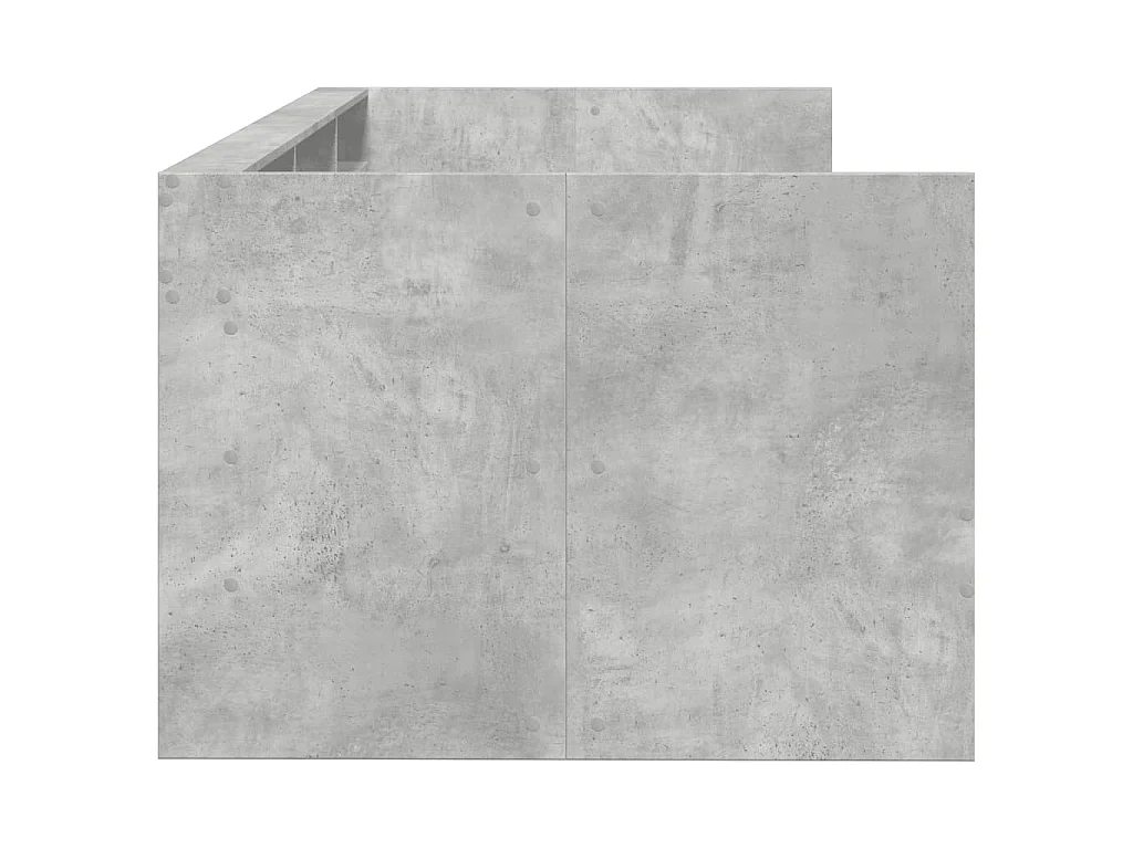 Lit de jour avec tiroirs sans matelas gris béton 90x190 cm