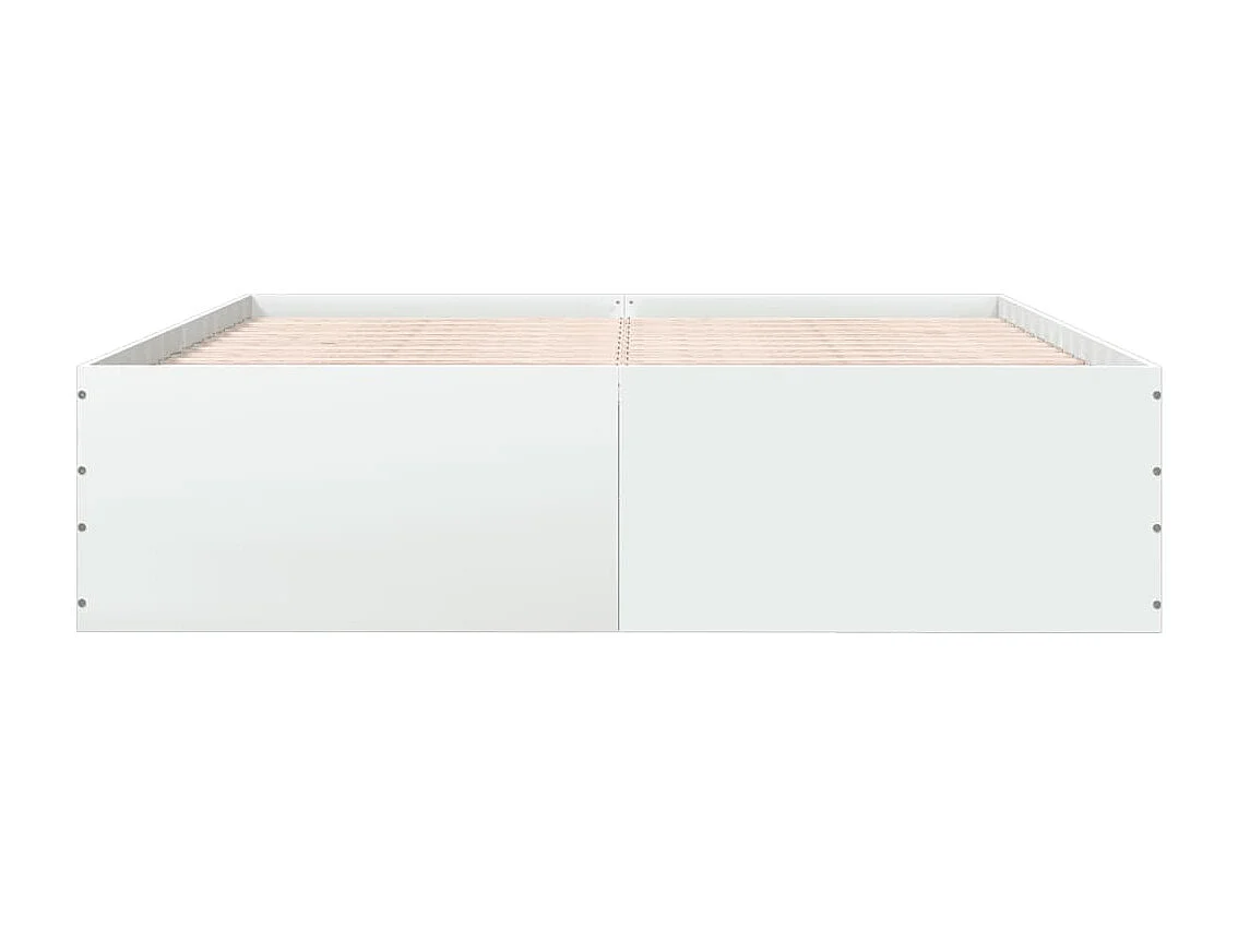 Estrutura de cama 200x200 cm derivados de madeira branco