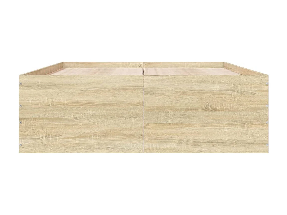 Cadre de lit sans matelas chêne sonoma 140x200 cm