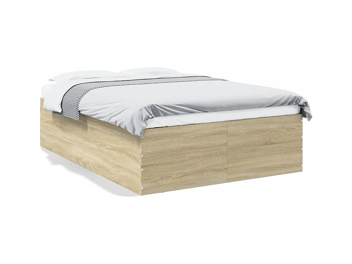 Bettgestell Sonoma-Eiche 140x200 cm Holzwerkstoff