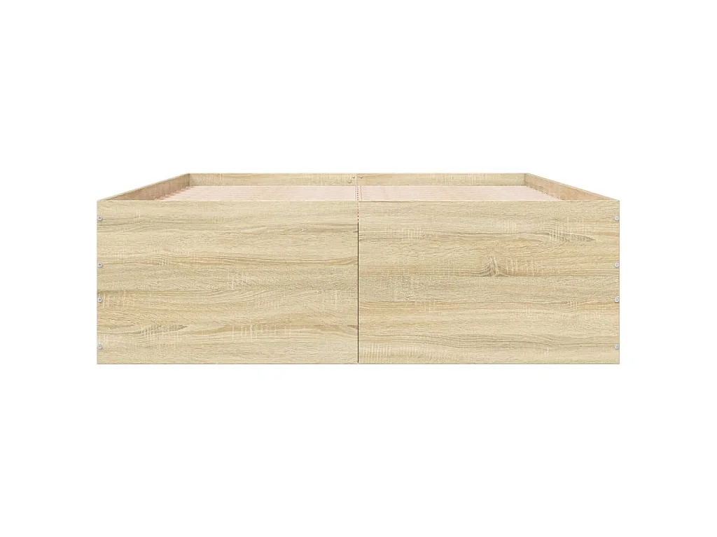 Bedframe bewerkt hout sonoma eikenkleurig 140x200 cm