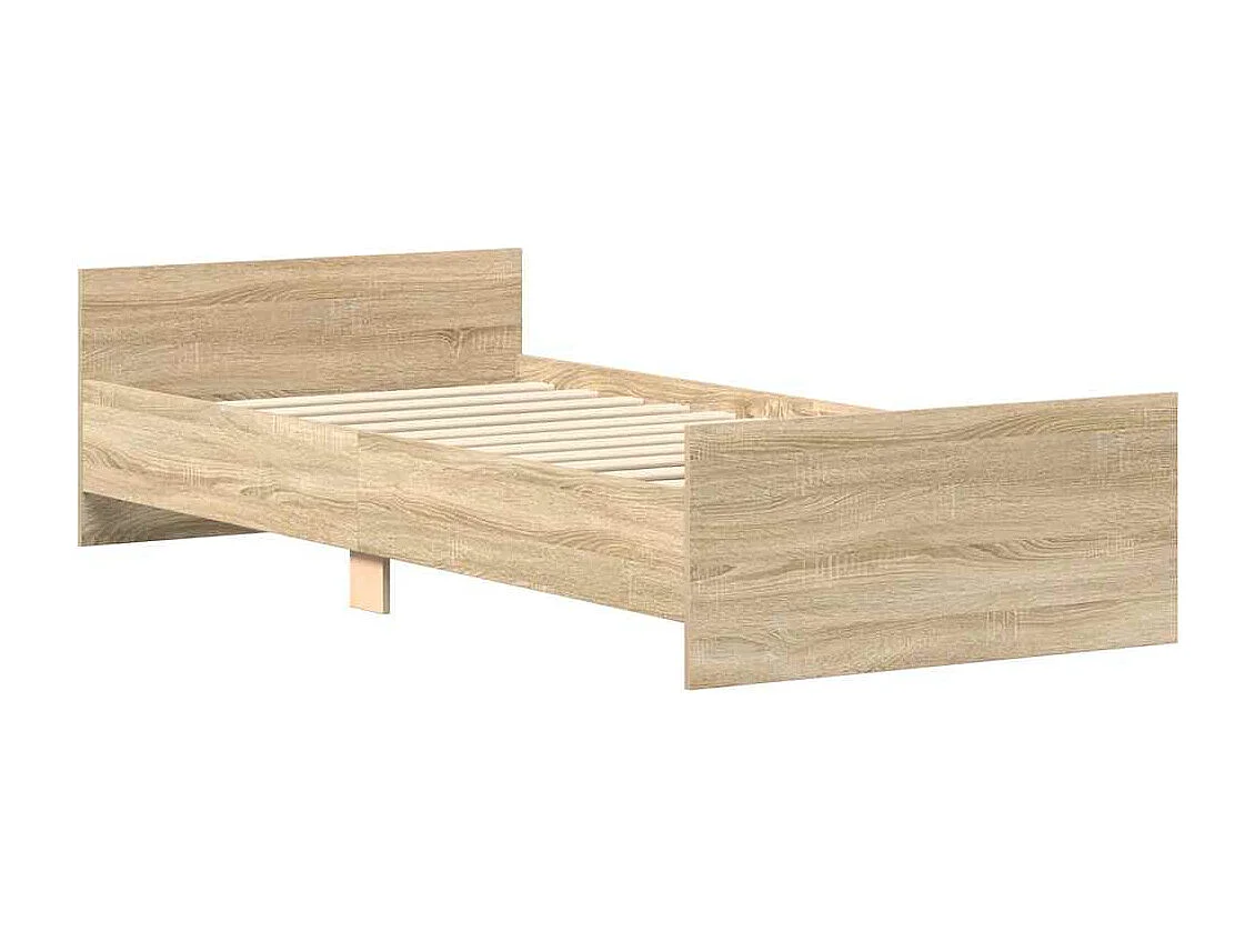 Cadre de lit sans matelas chêne sonoma 90x190 cm