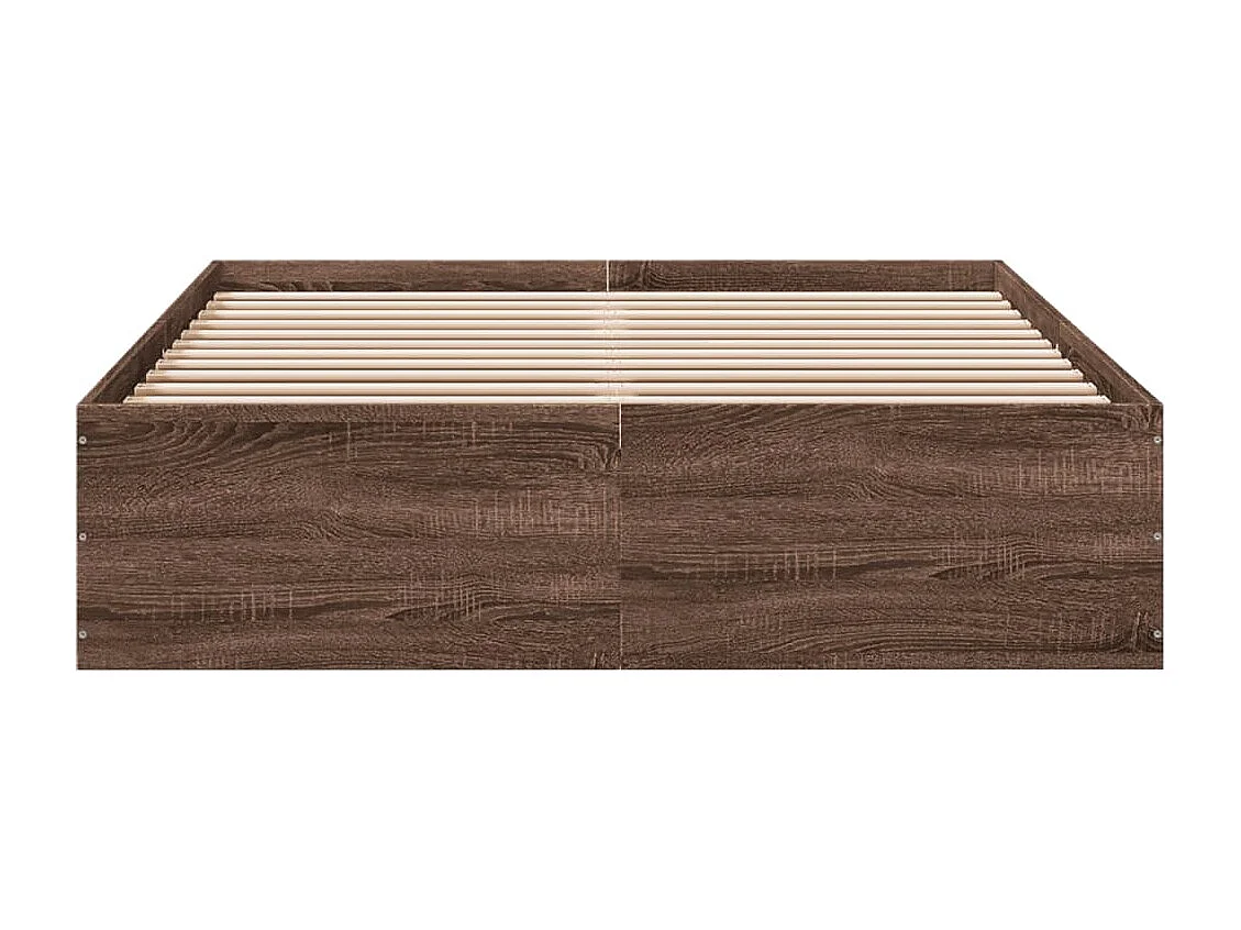 Cadre de lit sans matelas chêne marron 120x190 cm
