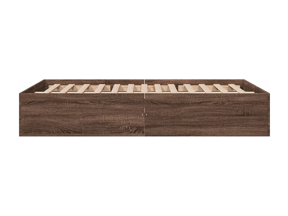 Cadre de lit sans matelas chêne marron 120x190 cm
