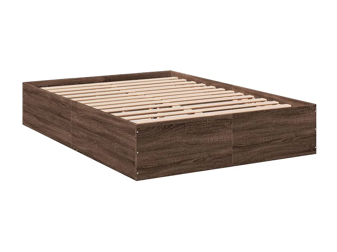 Cadre de lit sans matelas chêne marron 120x190 cm