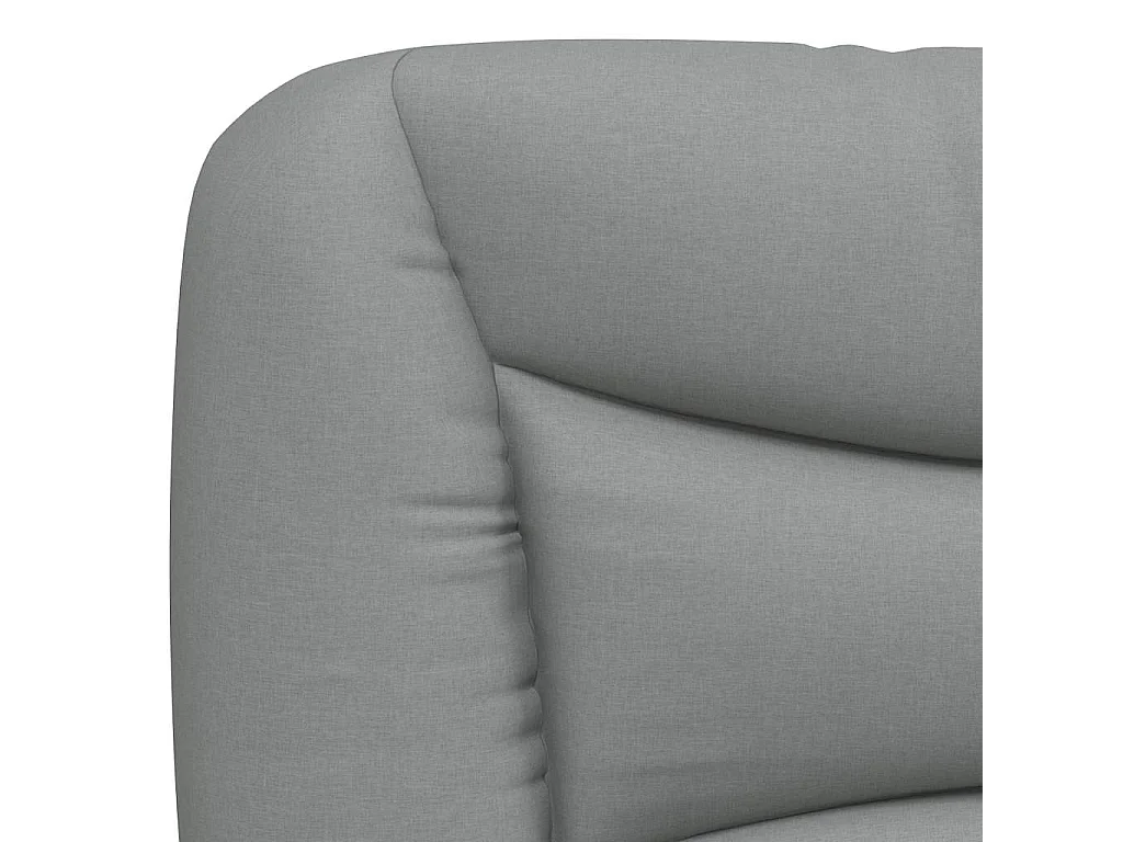 Estructura de cama sin colchón Hvar tela gris claro 120x200 cm