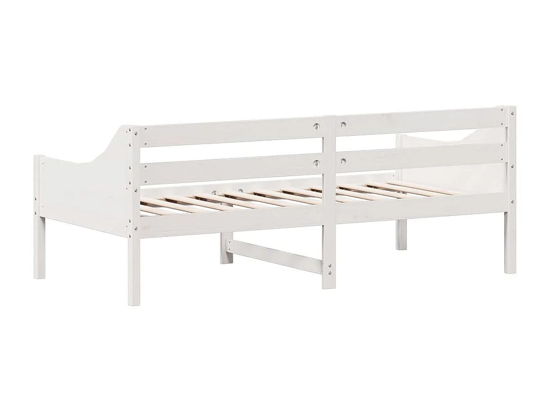 Lit de jour sans matelas blanc 75x190 cm bois de pin massif