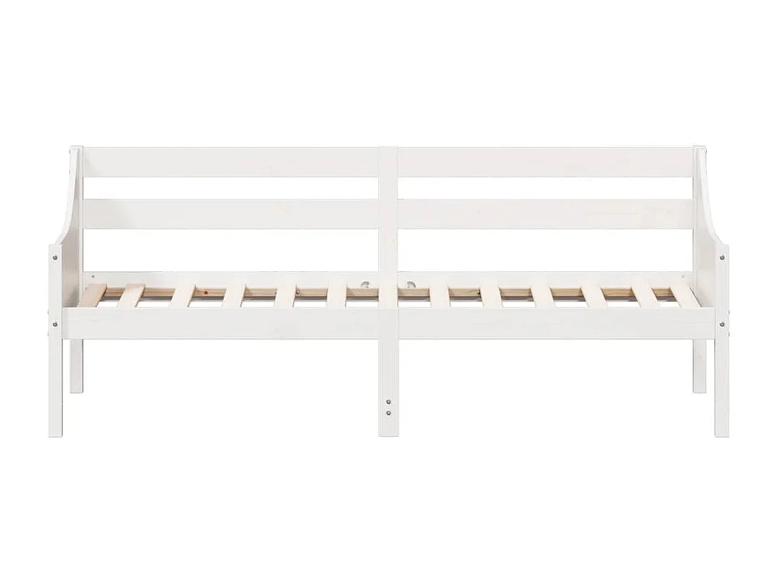 Lit de jour sans matelas blanc 75x190 cm bois de pin massif