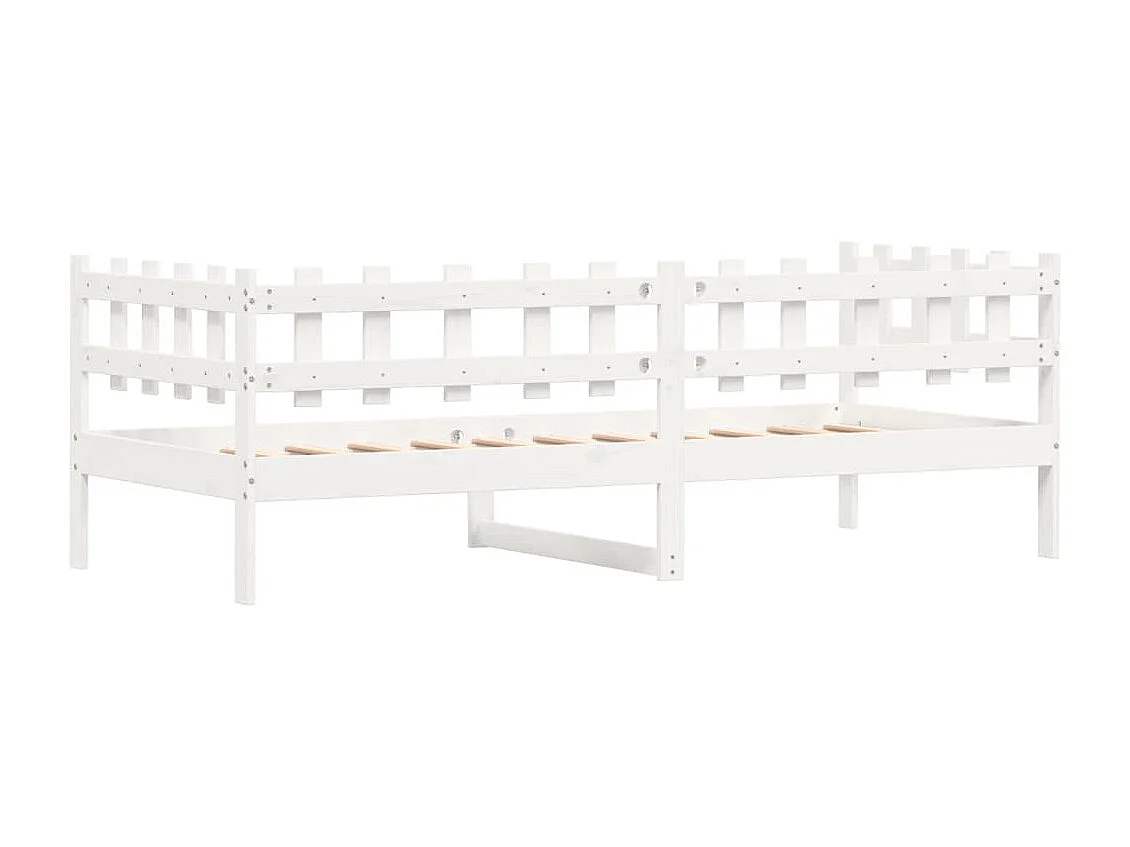 Sofá cama sin colchón madera maciza de pino blanco 90x200 cm