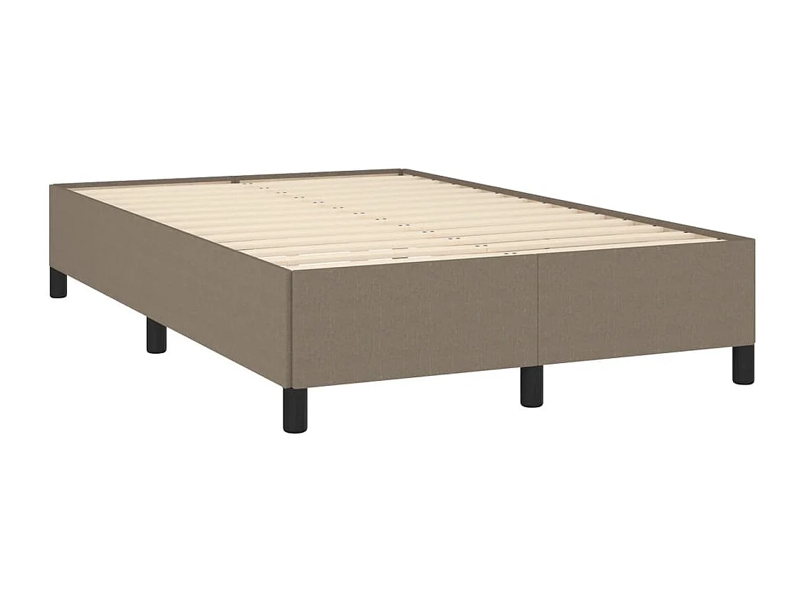 Sommier à lattes de lit matelas et LED taupe 120x190 cm tissu
