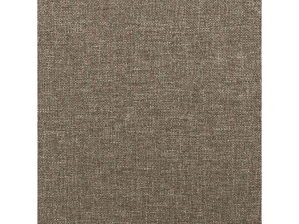Sommier à lattes de lit matelas et LED taupe 120x190 cm tissu
