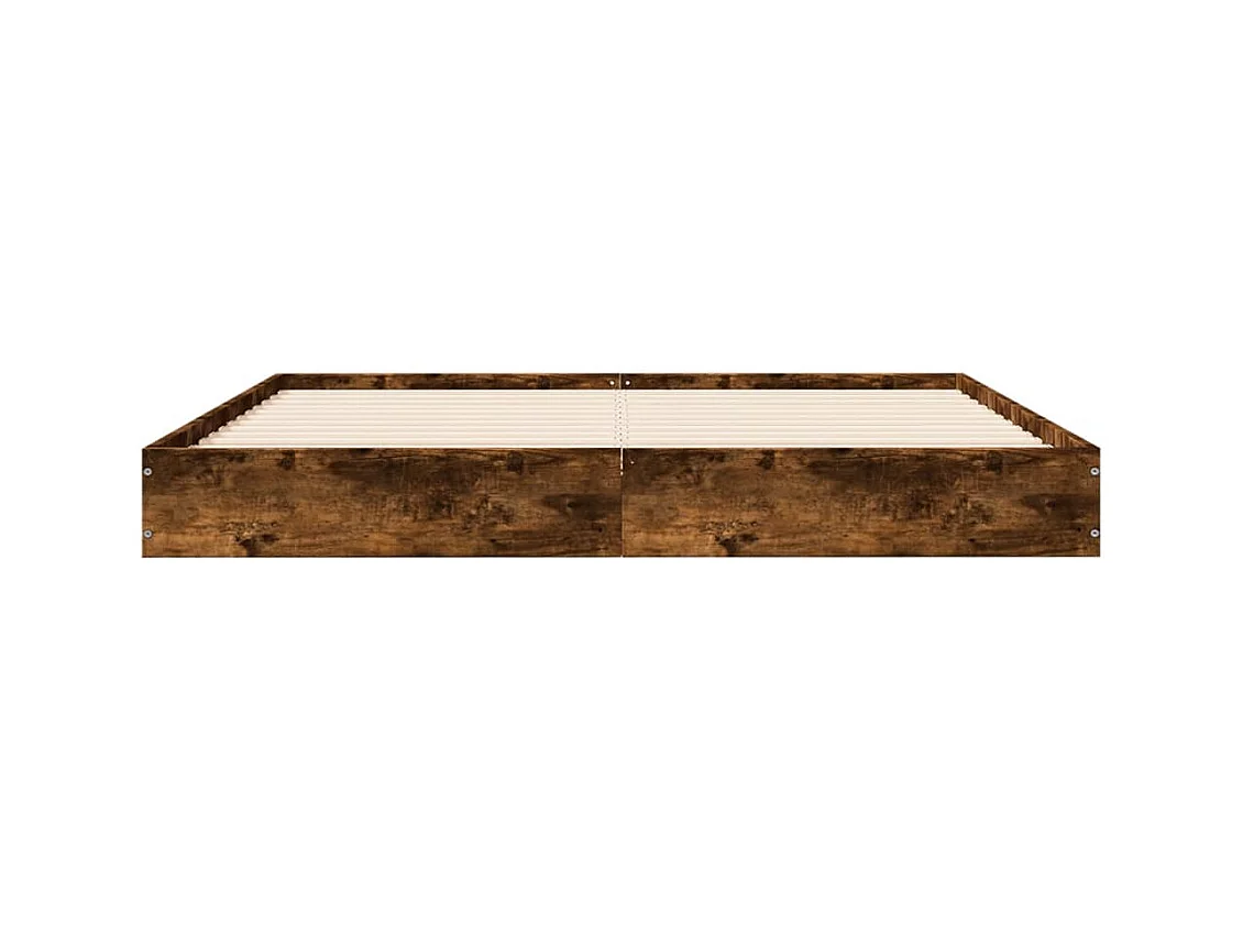 Bedframe zonder matras hout gerookt eikenkleurig 160x200 cm