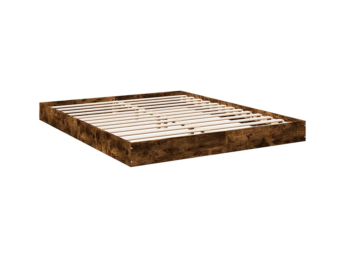 Bedframe zonder matras hout gerookt eikenkleurig 160x200 cm