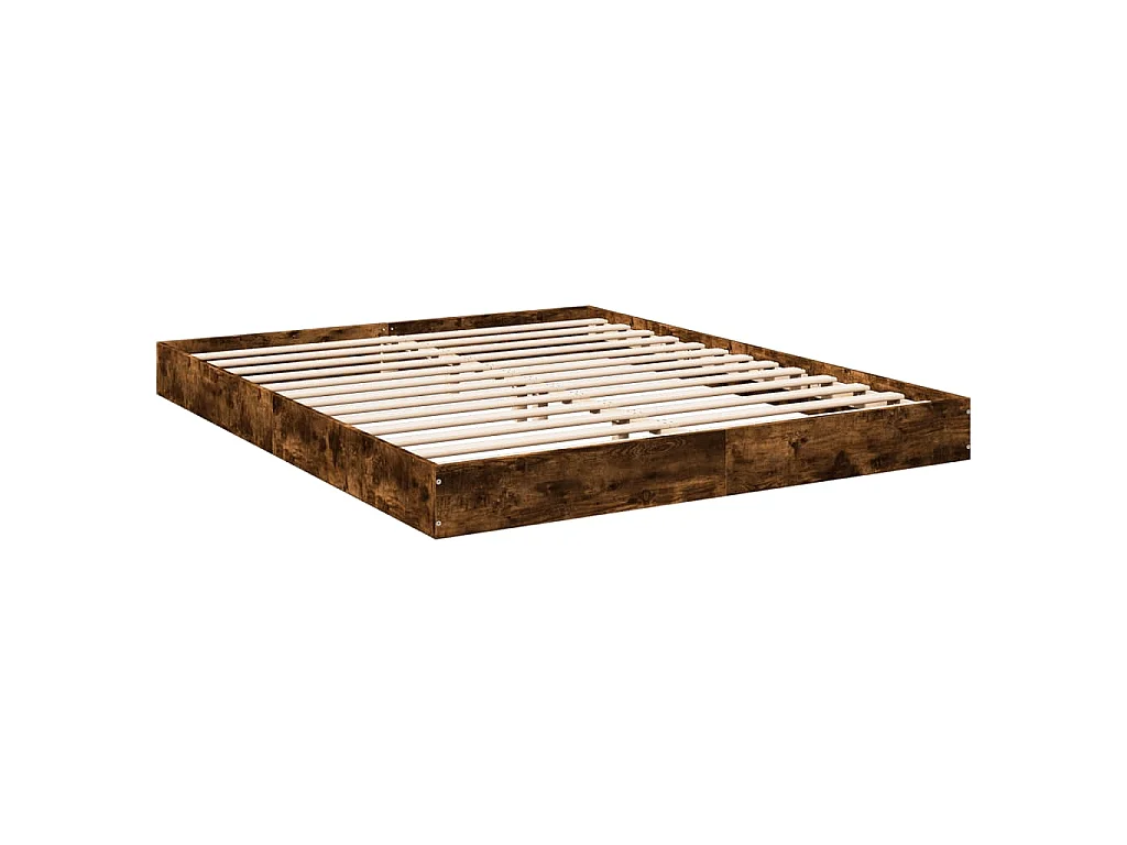 Bedframe zonder matras hout gerookt eikenkleurig 160x200 cm