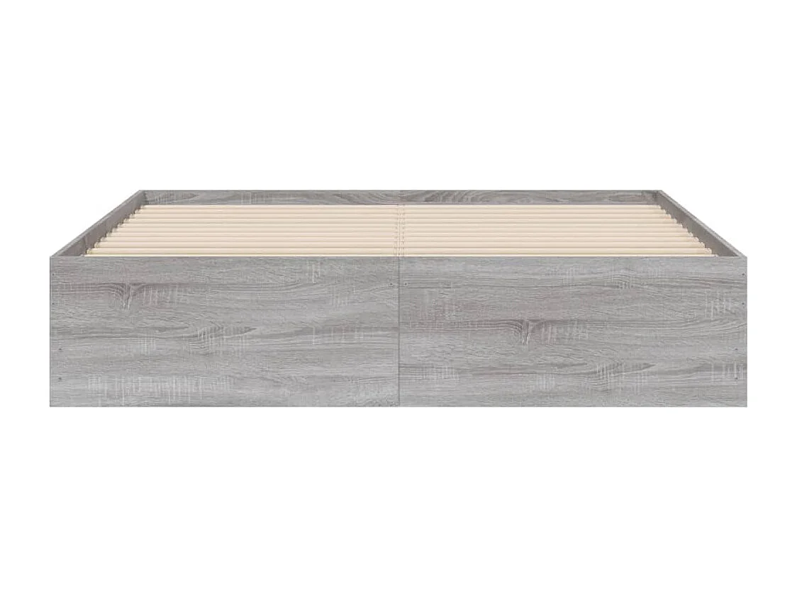 Cadre de lit avec tiroirs sans matelas sonoma gris 140x200 cm