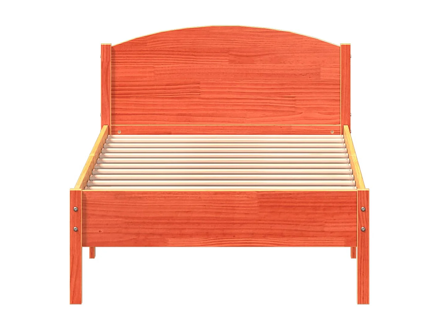 Cadre de lit sans matelas cire marron 100x200cm bois pin massif