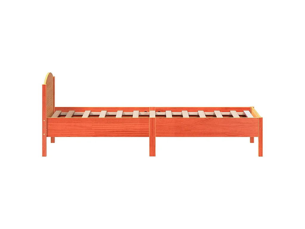 Letto senza Materasso Marrone Cera 100x200 cm in Legno di Pino