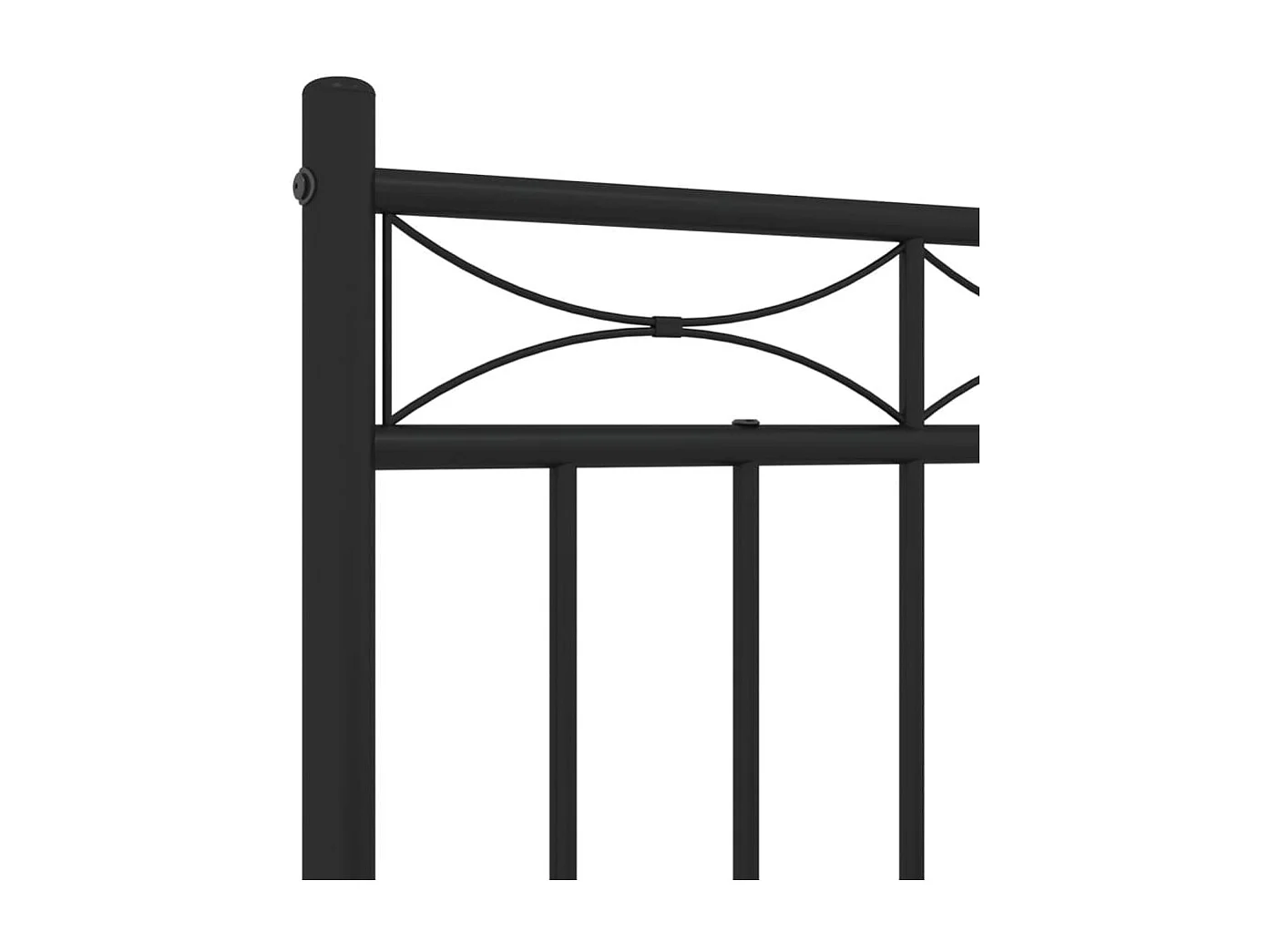 Estrutura de cama com cabeceira e pés 120x200 cm metal preto