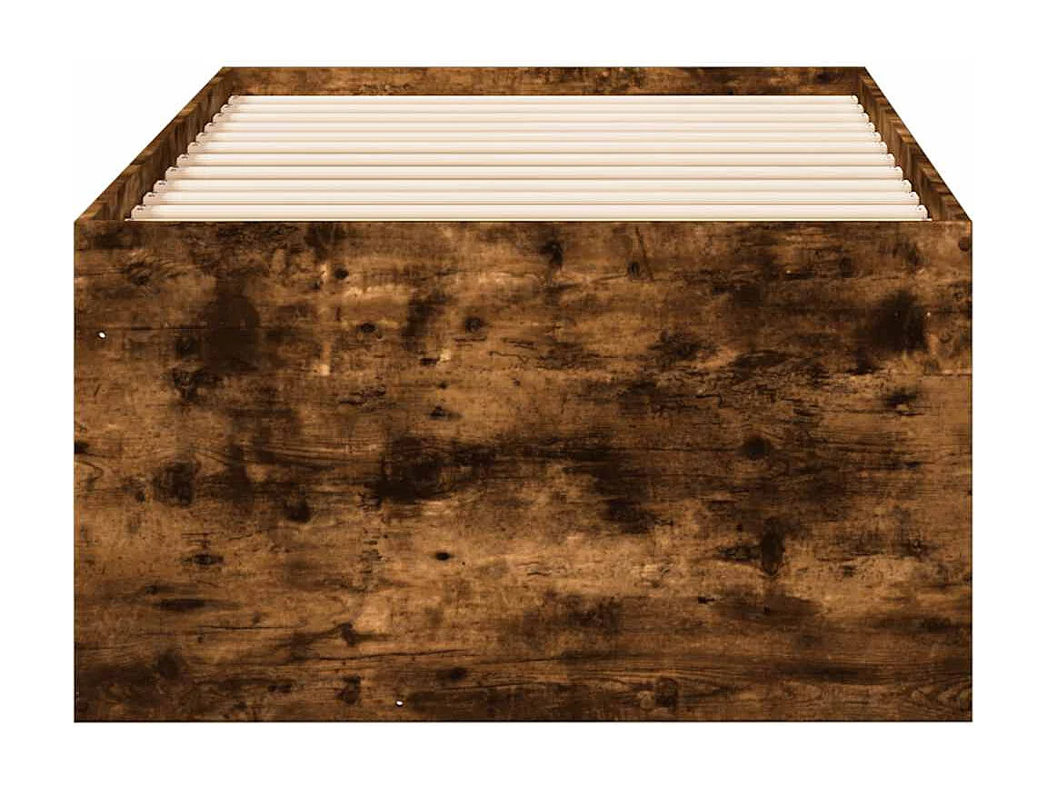 Divano Letto con Cassetti senza Materasso Rovere Fumo 90x190 cm