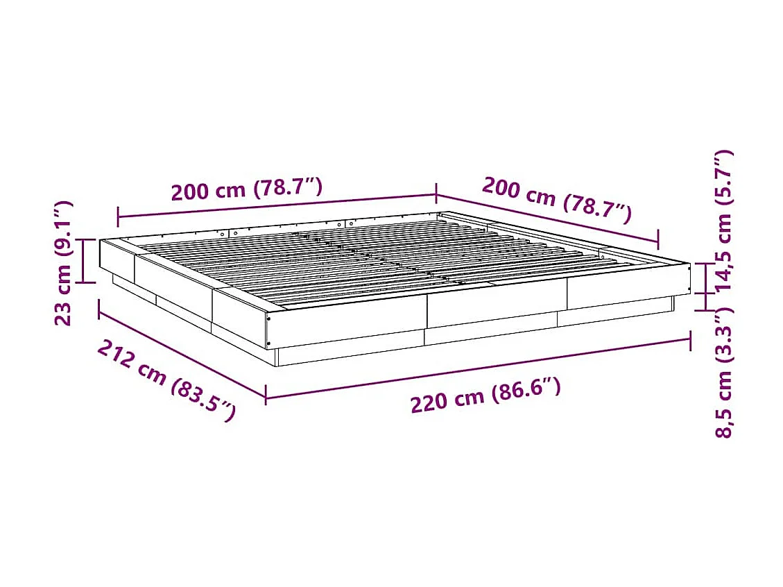 Giroletto Nero 200x200 cm in Legno Multistrato