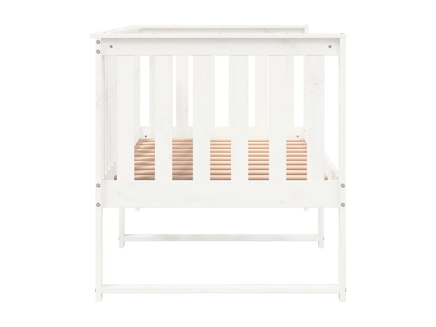 Lit de jour sans matelas blanc 80x200 cm bois de pin massif