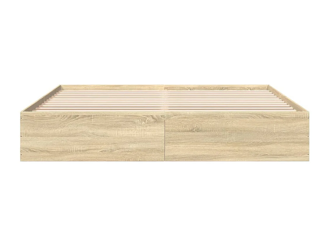 Bedframe bewerkt hout sonoma eikenkleurig 180x200 cm