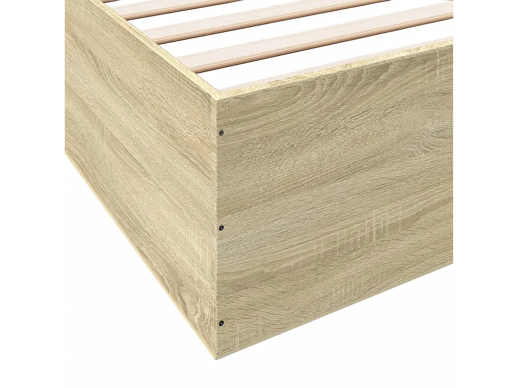 Bedframe bewerkt hout sonoma eikenkleurig 180x200 cm