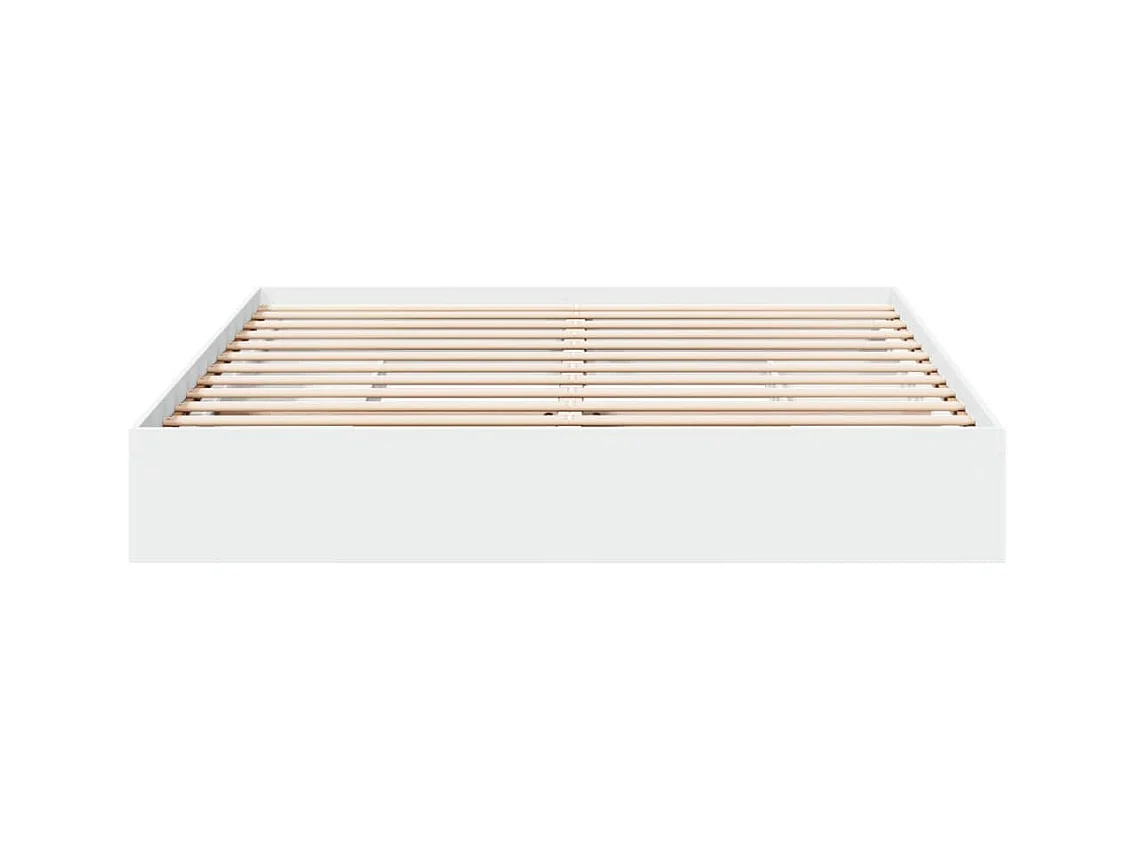 Bedframe met lades bewerkt hout wit 200x200 cm