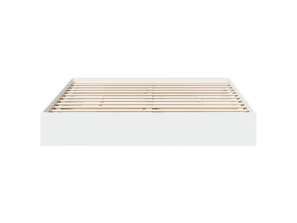 Cadre de lit avec tiroirs sans matelas blanc 200x200 cm