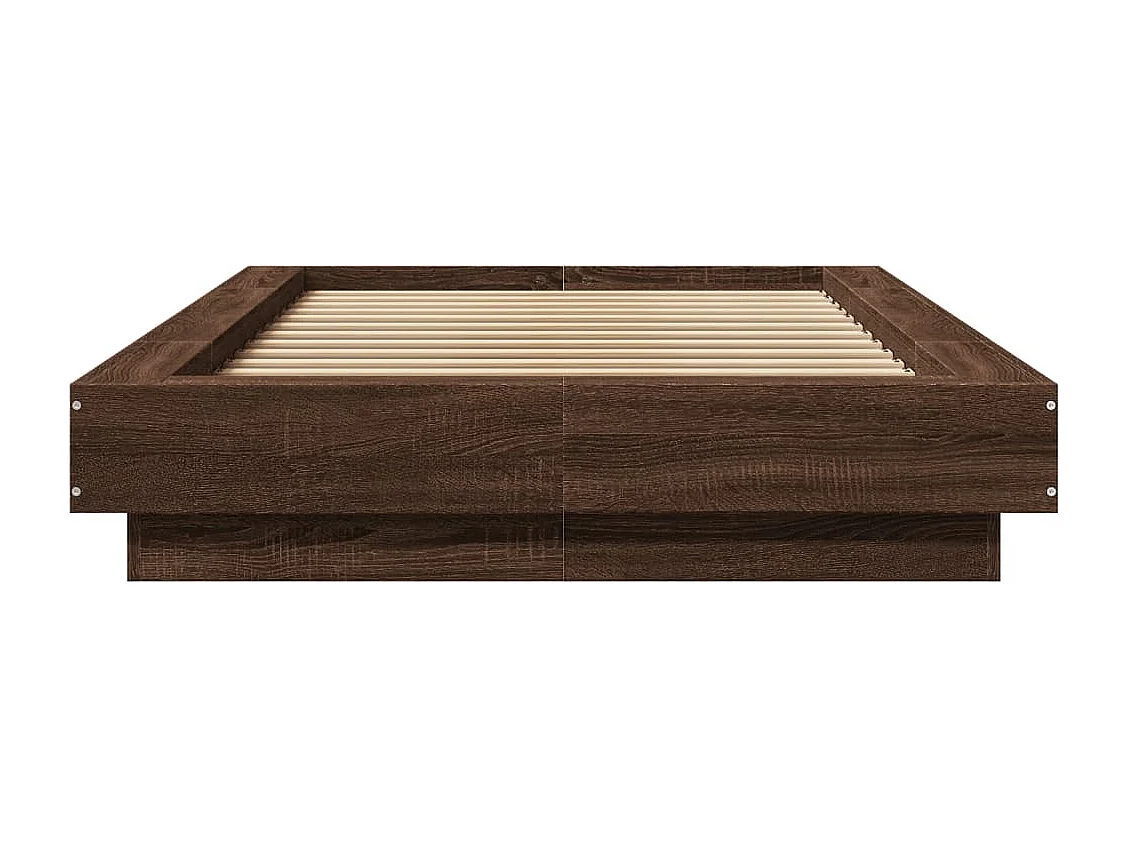 Cadre de lit sans matelas chêne marron 90x190 cm