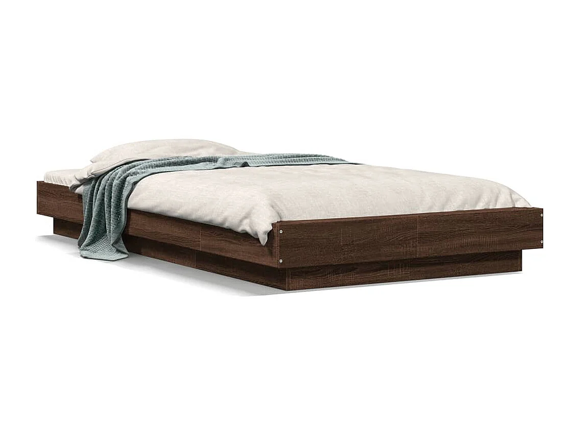 Cadre de lit sans matelas chêne marron 90x190 cm