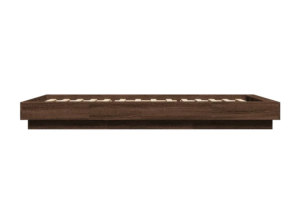 Cadre de lit sans matelas chêne marron 90x190 cm