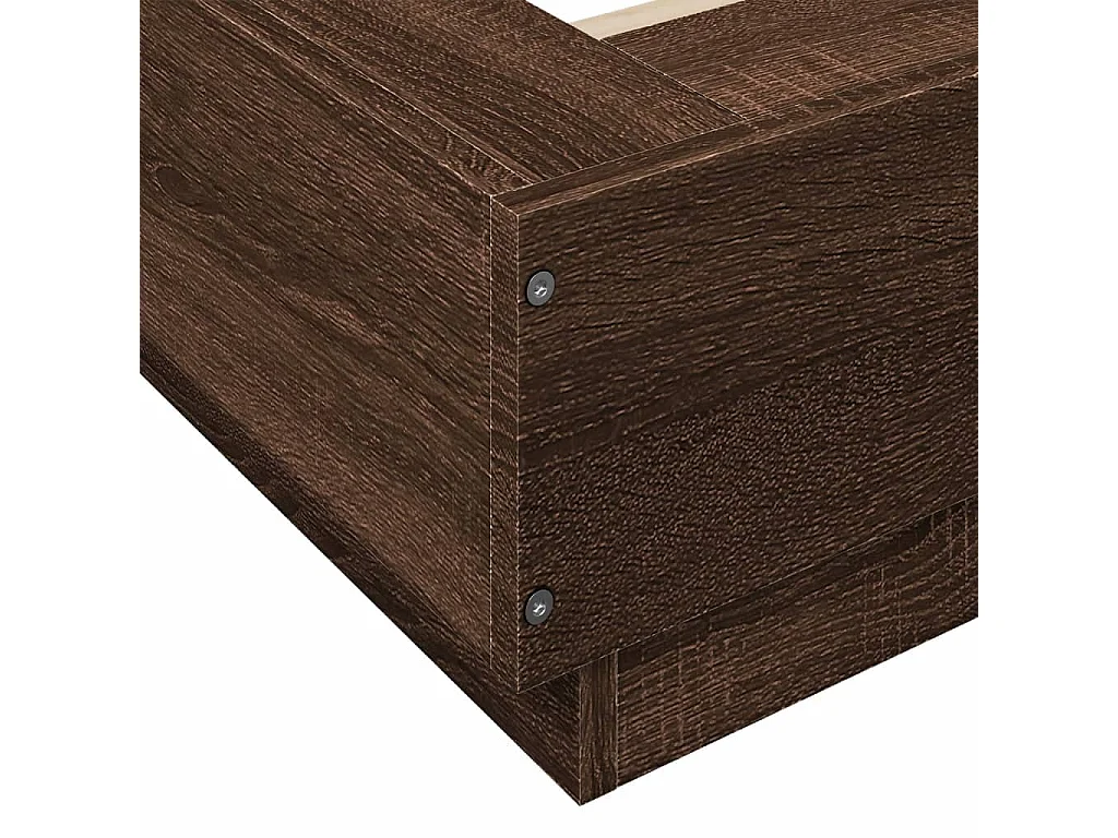 Cadre de lit sans matelas chêne marron 90x190 cm
