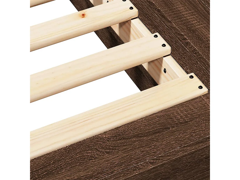 Cadre de lit sans matelas chêne marron 90x190 cm