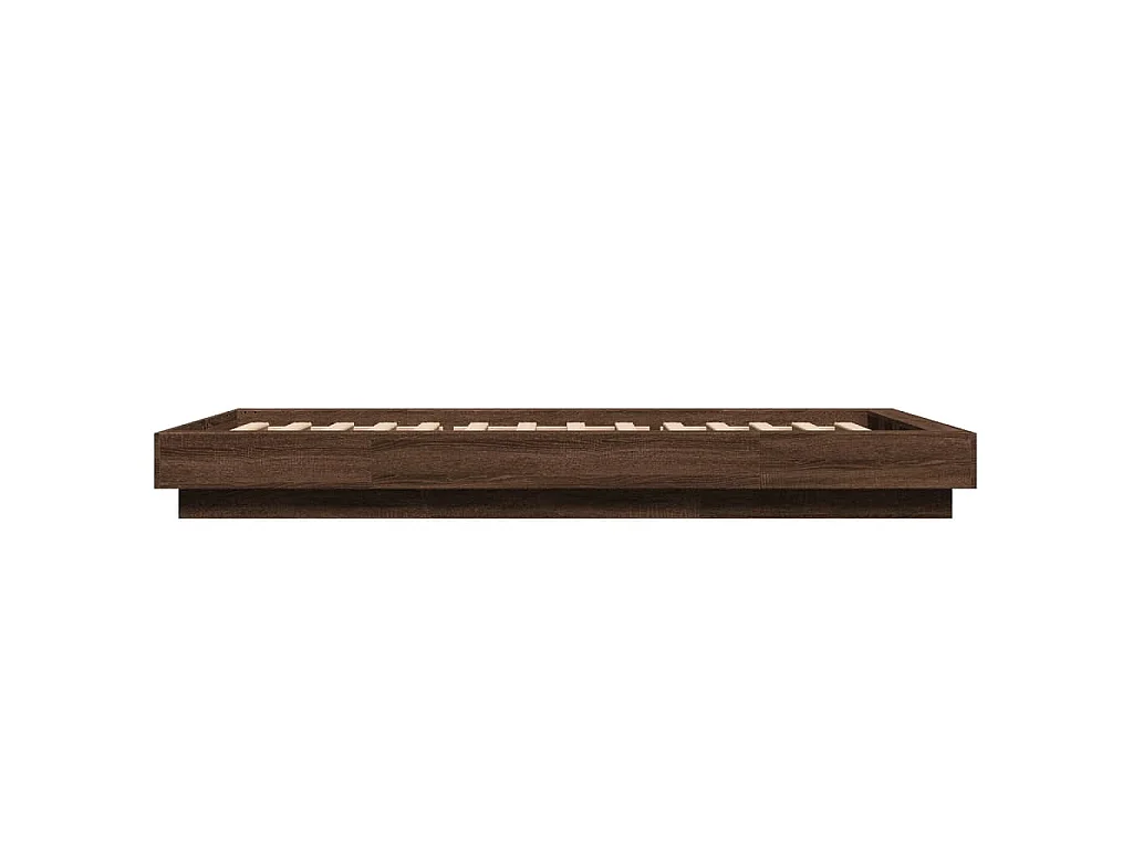 Cadre de lit sans matelas chêne marron 90x190 cm