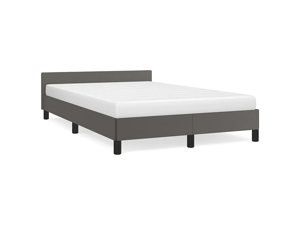 Bedframe zonder matras 120x190 cm kunstleer grijs