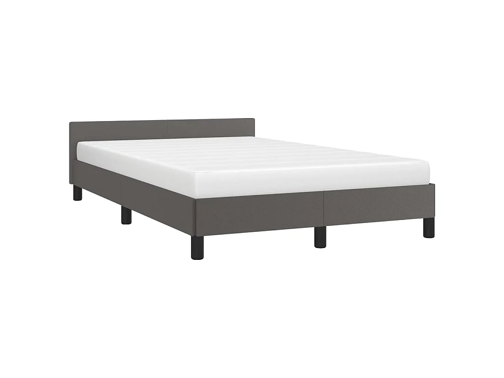 Bedframe zonder matras 120x190 cm kunstleer grijs