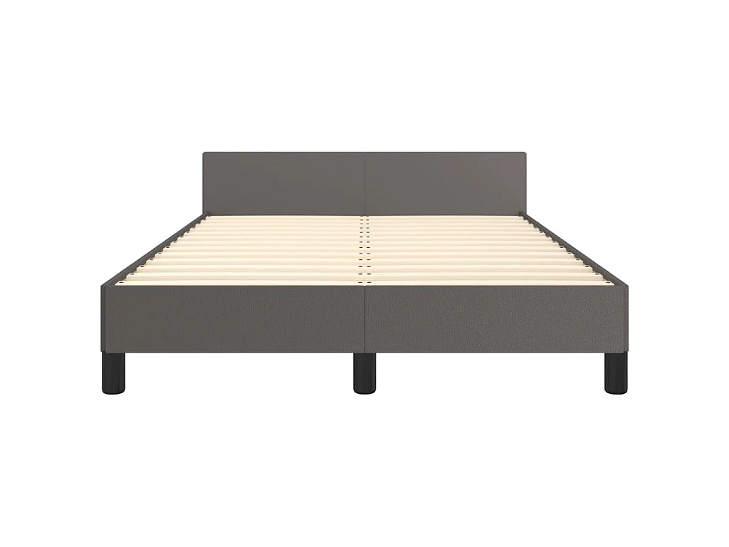 Bedframe zonder matras 120x190 cm kunstleer grijs