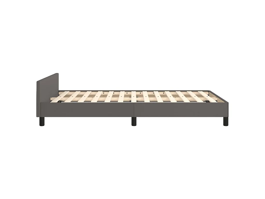 Bedframe zonder matras 120x190 cm kunstleer grijs