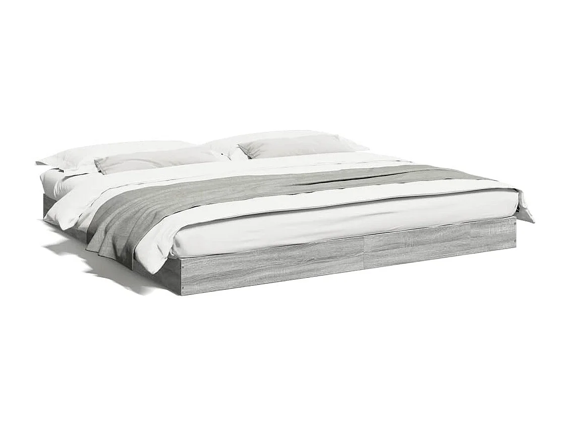 Cadre de lit sans matelas sonoma gris 180x200 cm