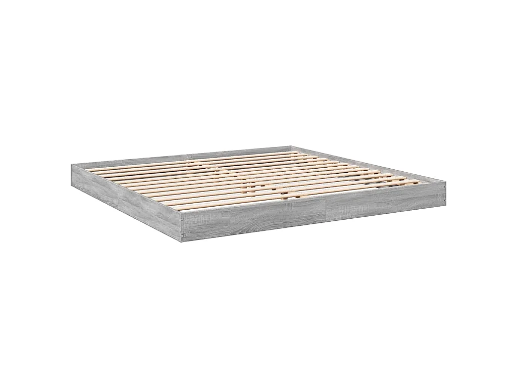 Bedframe zonder matras 180x200 cm spaanplaat grijs Sonoma