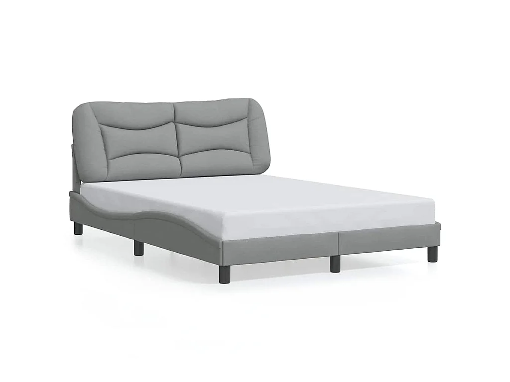 Giroletto senza Materasso Hvar Grigio Chiaro 140x190 cm Tessuto