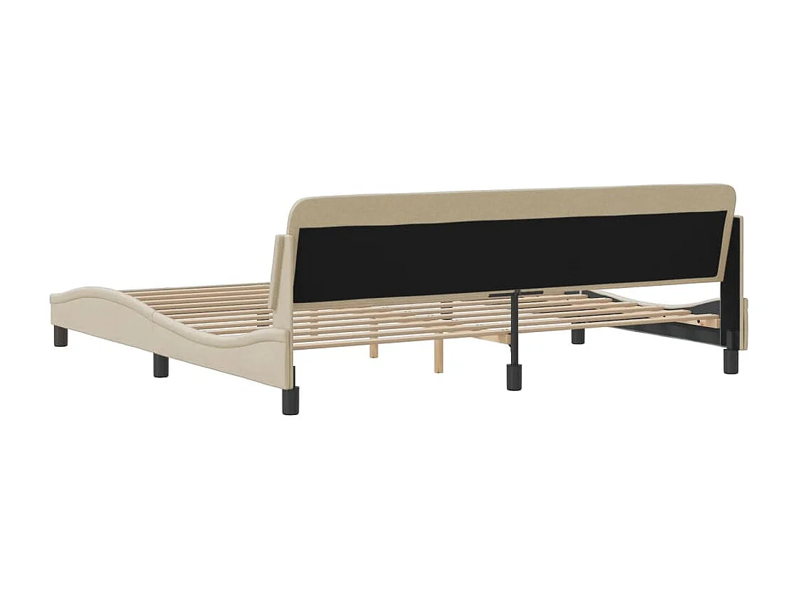 Giroletto senza Materasso Crema 200x200 cm in Tessuto