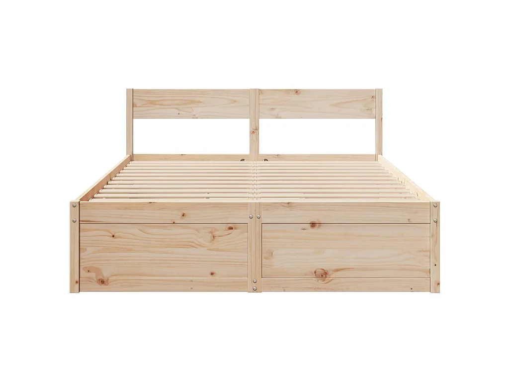 Cadre de lit sans matelas 140x200 cm bois massif de pin