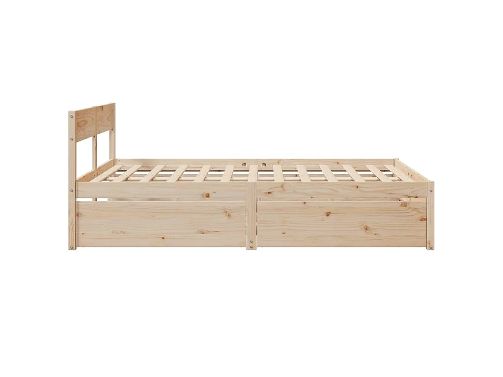 Cadre de lit sans matelas 140x200 cm bois massif de pin
