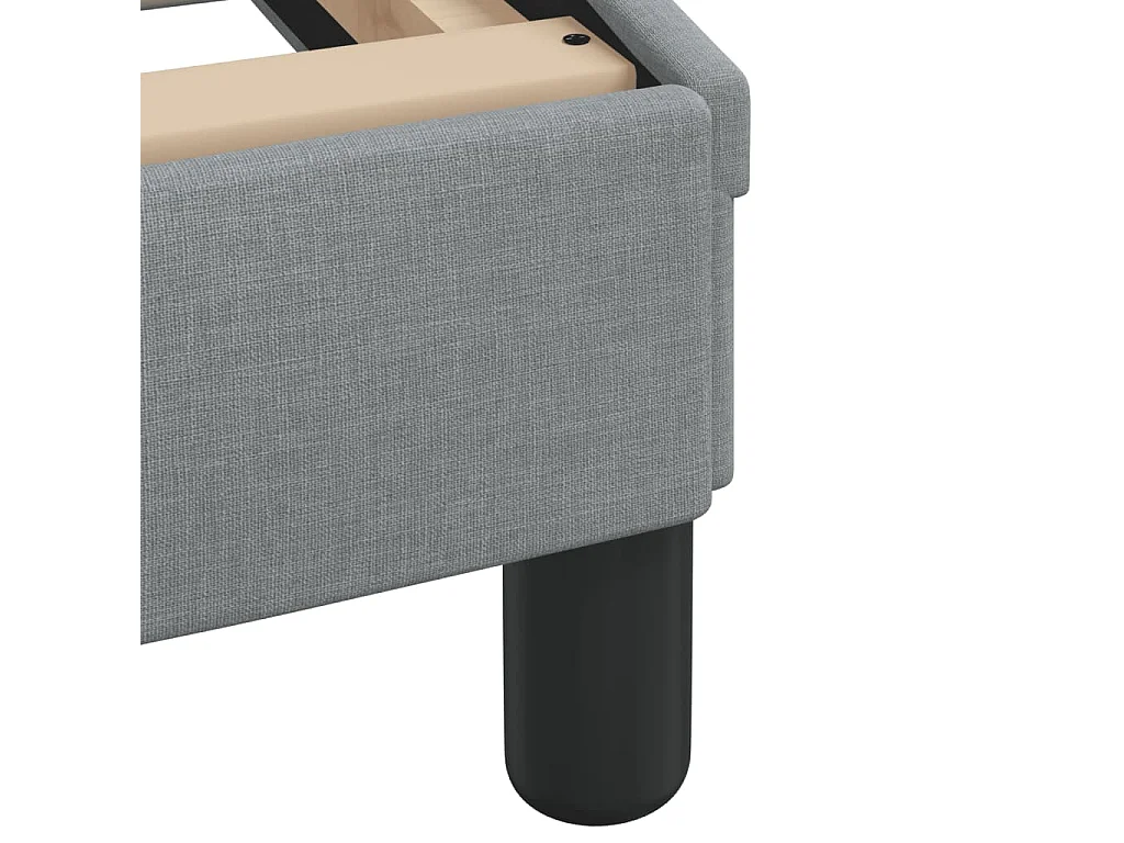 Cadre de lit Dover gris clair 140x190 cm tissu