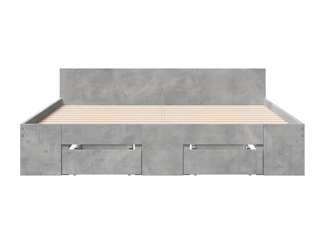 Giroletto Cassetti Grigio Cemento 120x200 cm Legno Multistrato