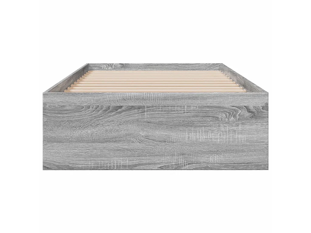 Cadre de lit avec tiroirs sans matelas sonoma gris 90x200 cm