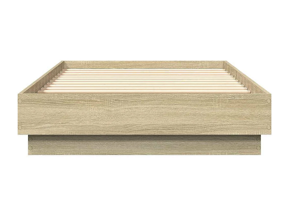 Cadre de lit sans matelas chêne sonoma 90x190 cm