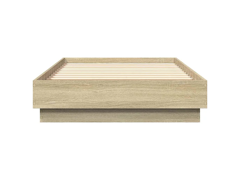 Cadre de lit sans matelas chêne sonoma 90x190 cm